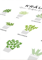 illustration poster kitchen herbs kitchen poster