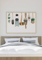illustration poster plant baskets in the bedroom