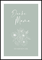 Mother's Day Poster thank you Mama mint