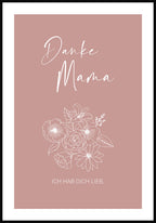 Mother's Day Poster Thanks Mama in pink