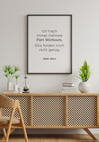 Pamela Reif Spruch Poster Workout in the living room