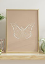 Illustrations Poster Butterfly in Boho Style