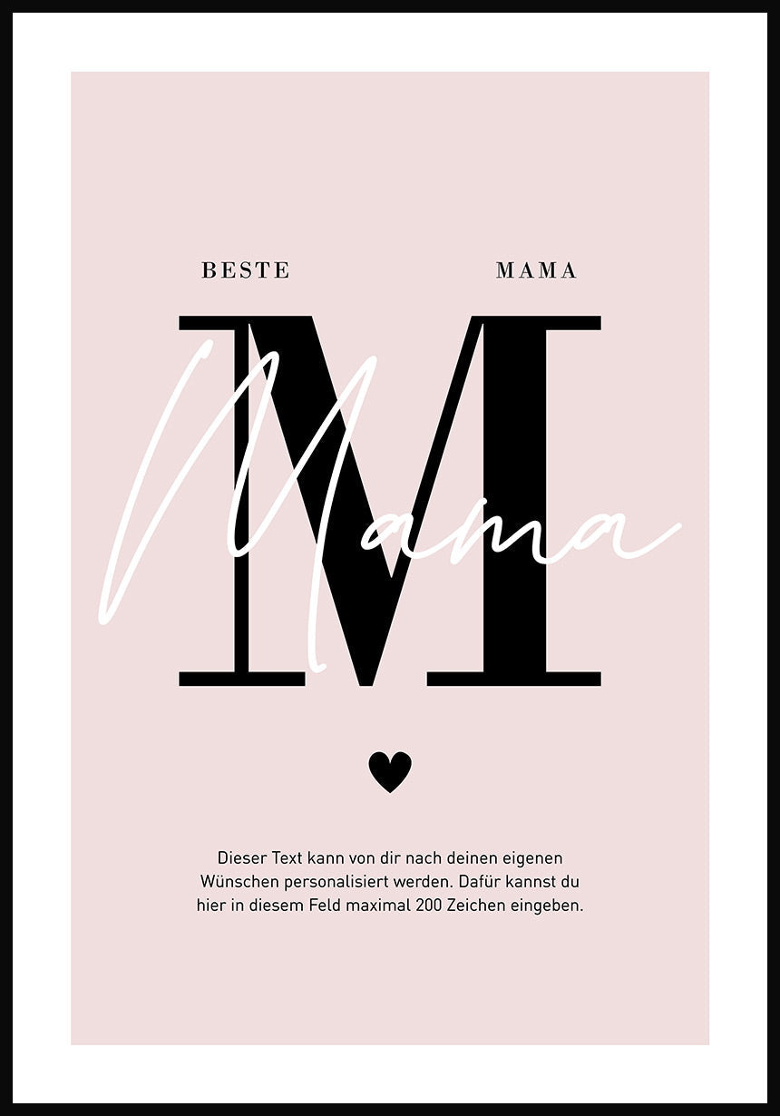 personalisiertes Poster Muttertag mit Text