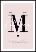 personalisiertes Poster Muttertag mit Text