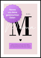 personalisiertes Poster Muttertag mit Text Daten