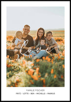 personalisierbares Poster Love mit Bild und Namen
