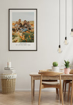 personalisierbares Poster Love mit Bild und Namen im Esszimmer