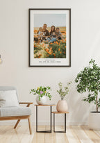 personalisierbares Poster Love mit Bild und Namen im Wohnzimmer
