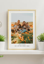 personalisierbares Poster Love mit Bild und Namen im Holzrahmen