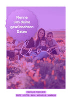 personalisierbares Poster Love mit Bild und Namen personalisierbare Fläche