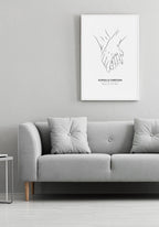 Personalisierbares Paar-Poster mit Händen an Wand