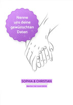 Personalisierbares Paar-Poster mit Händen Personalisierung