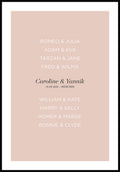 personalisiertes Poster zur Hochzeit mit berühmten Paaren