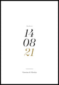 Personalisiertes Poster Hochzeit mit Datum