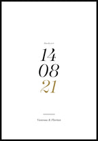 Personalisiertes Poster Hochzeit mit Datum