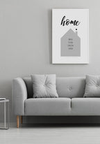 personalisierbares Poster Wohnort und Familie im Rahmen