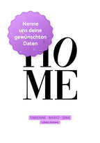 Personalisiertes Poster Home mit Namen und Wohnort personalisierbare Daten
