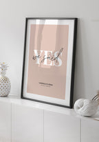 Personalisierbares Poster we said yes Wohnzimmer