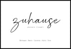 Personalisiertes Poster Zuhause mit Koordinaten und Namen
