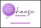 Personalisiertes Poster Zuhause mit Koordinaten und Namen personalisierbare Details