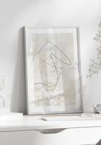 Abstract lines No1 Poster in picture frame