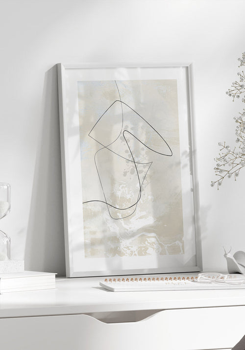 Abstract lines No1 Poster in picture frame