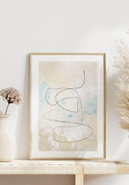 Abstract lines No2 Poster with frame