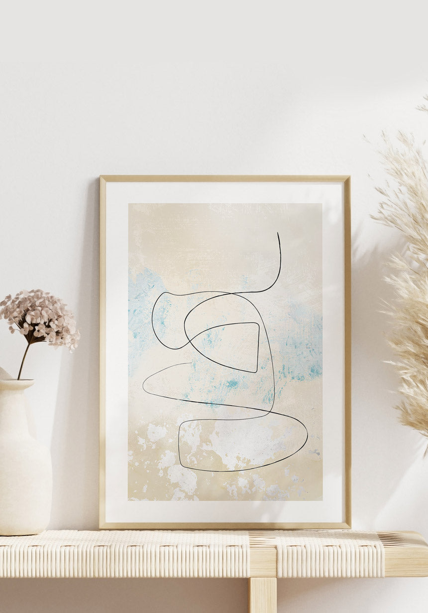 Abstract lines No2 Poster with frame