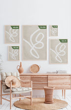 Poster abstract white line poster sizes