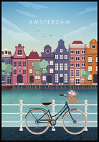 Illustrated Poster Amsterdam