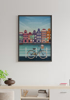 Illustrated Poster Amsterdam Wall Deco