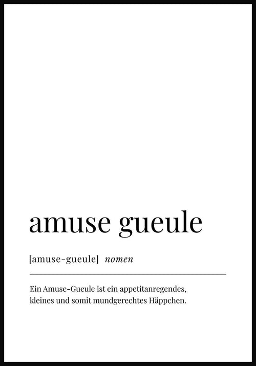 Amuse Gueule Poster
