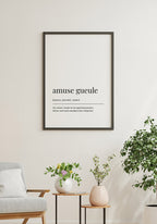 Amuse Gueule Poster with Typography