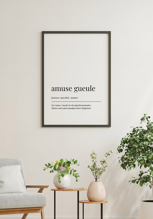 Amuse Gueule Poster with Typography