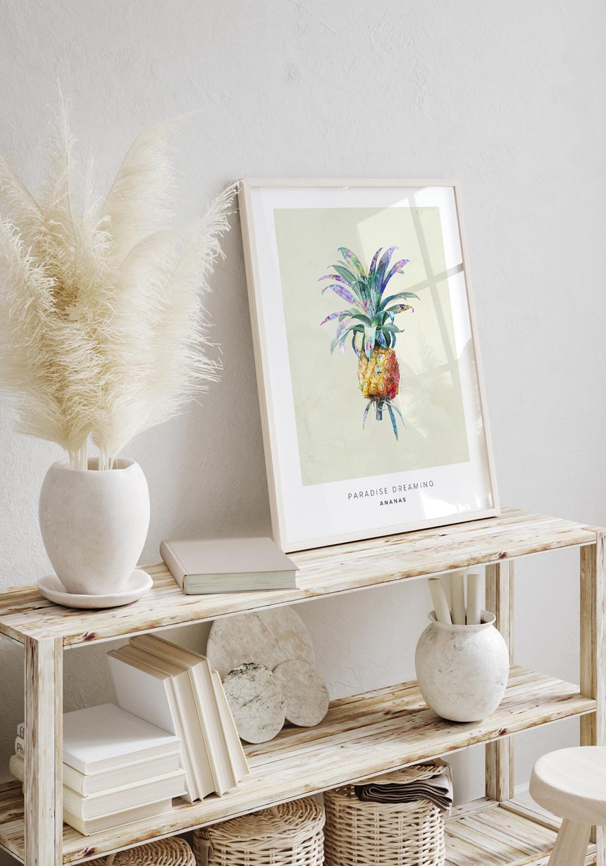 Poster Illustration Pineapple in the living room