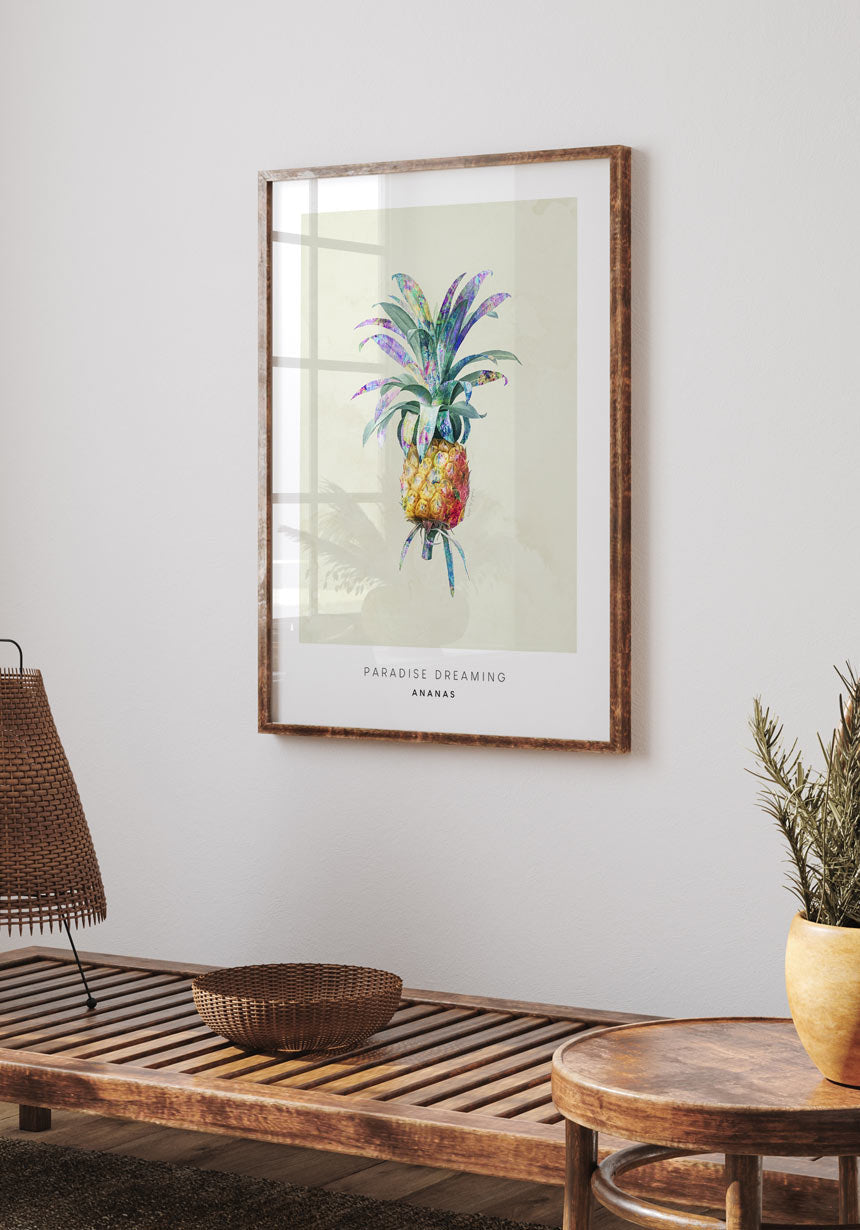 Poster Illustration Pineapple in the living room