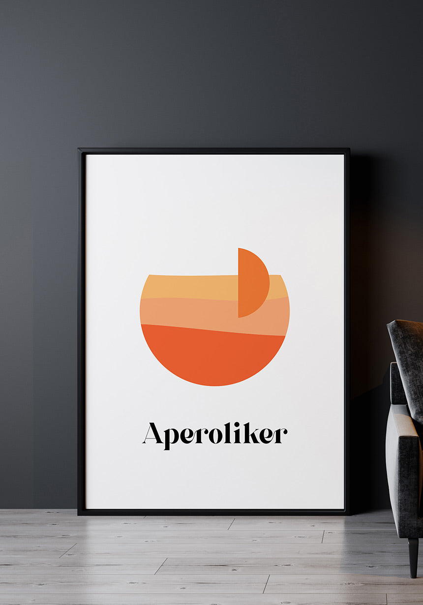 Poster Aperoliker in black frame