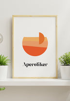 Poster Aperoliker in wooden frame