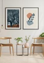 Blue Trees Brown Floor Poster Image Wall