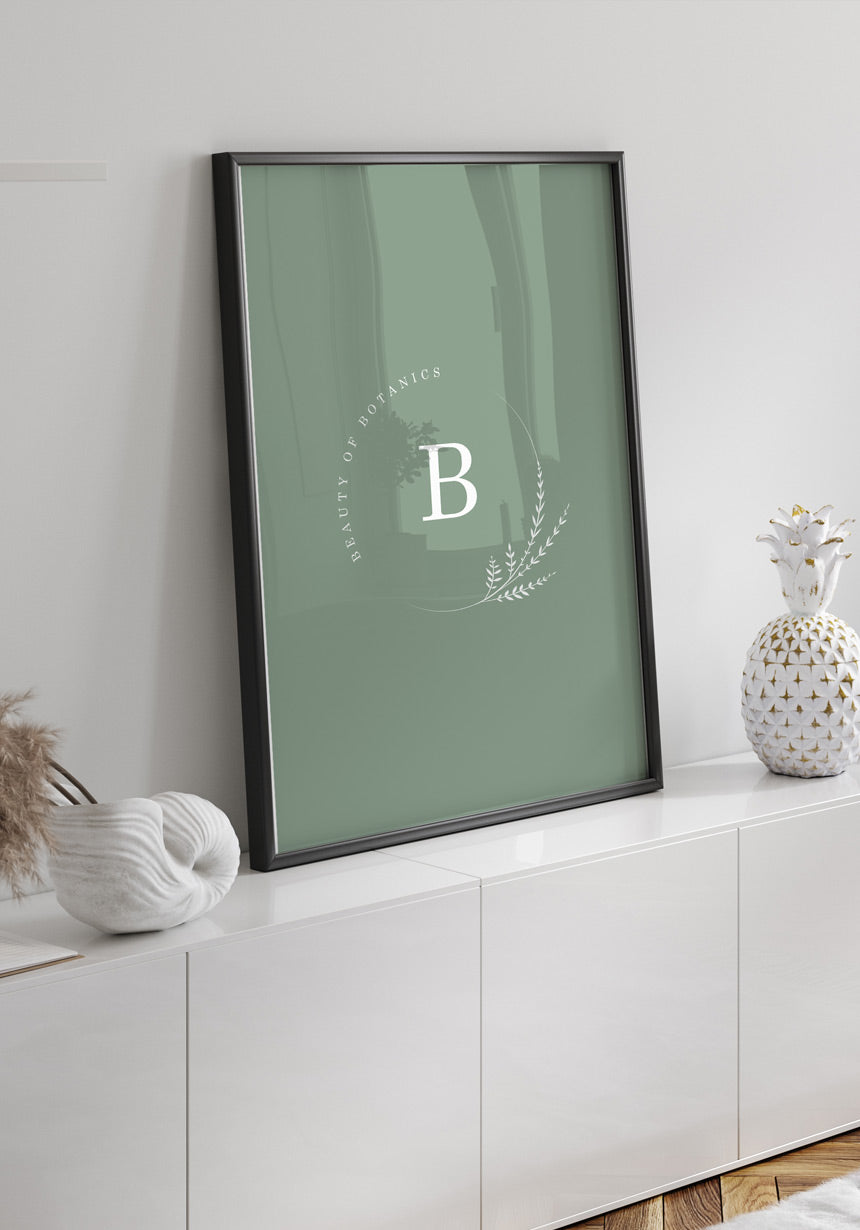 Poster beauty of botanics green background