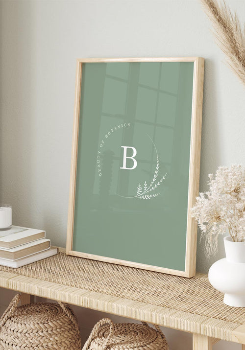 Poster beauty of botanics Typography