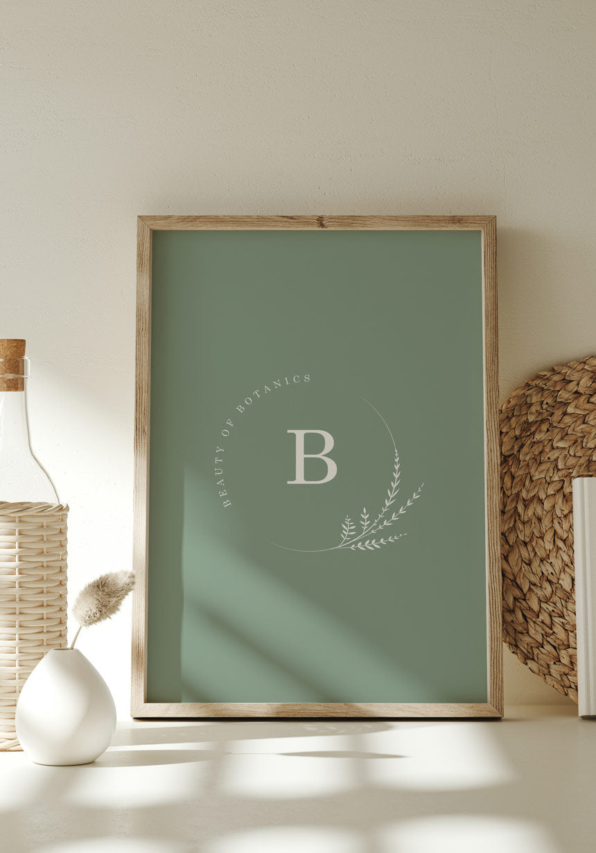 Poster beauty of botanics in picture frame