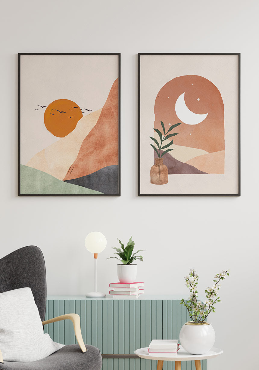 Poster Berg und Tal Luna e sole as picture wall