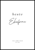 Beste Ehefrau personalisiertes Poster