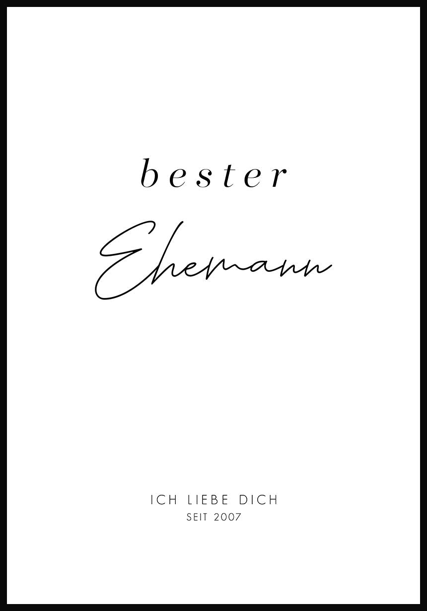 Bester Ehemann personalisiertes Poster
