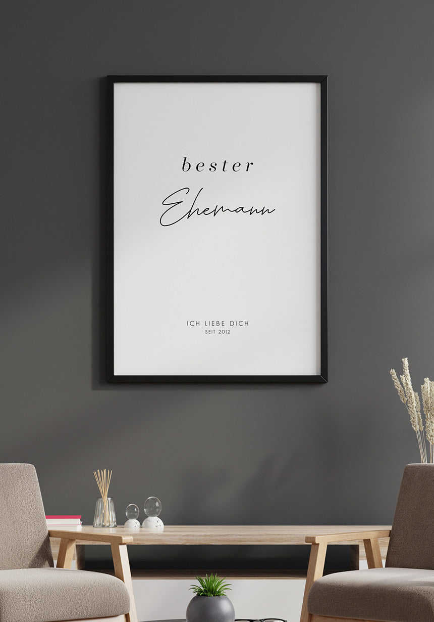 Bester Ehemann personalisiertes Poster Überraschung