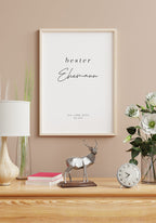 Bester Ehemann personalisiertes Poster Partner