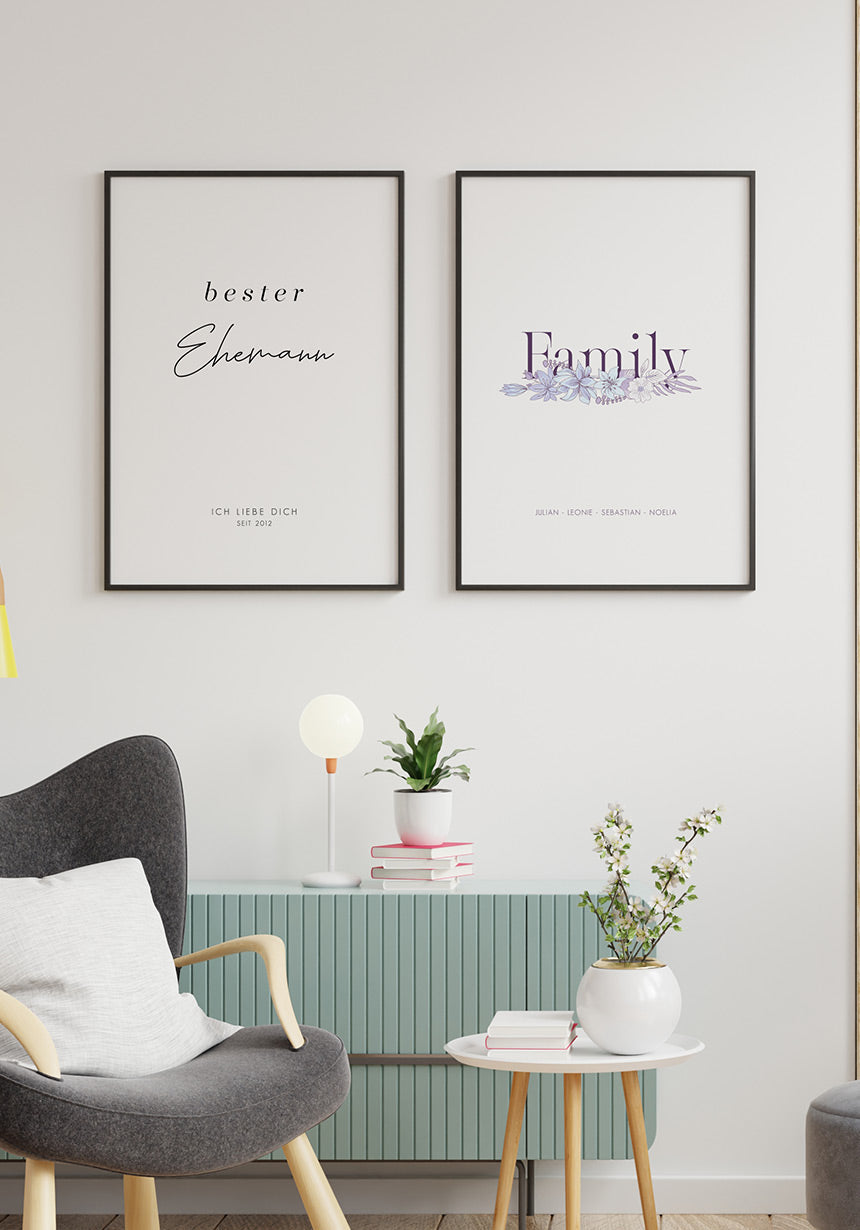 Bester Ehemann personalisiertes Poster Bilderwand