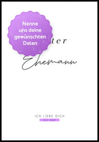 Bester Ehemann personalisiertes Poster deine Daten