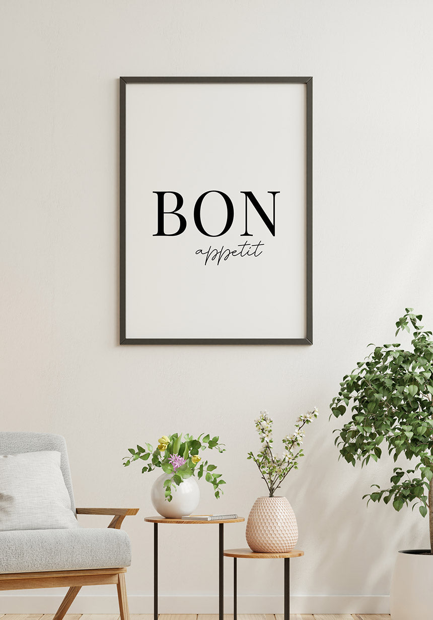 Bon appetit poster for the kitchen